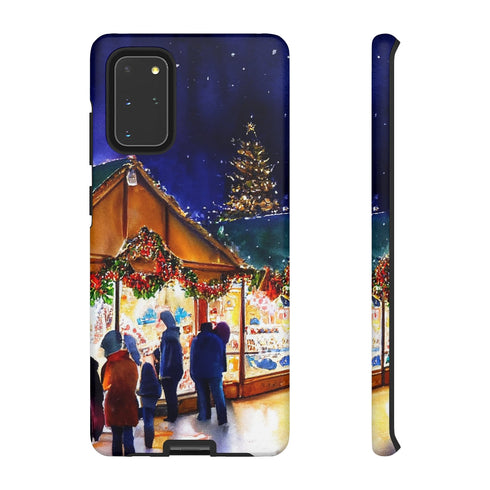 Shopping at the Christmas Market - Impact Resistant Phone Case Samsung Galaxy S20+ Matte
